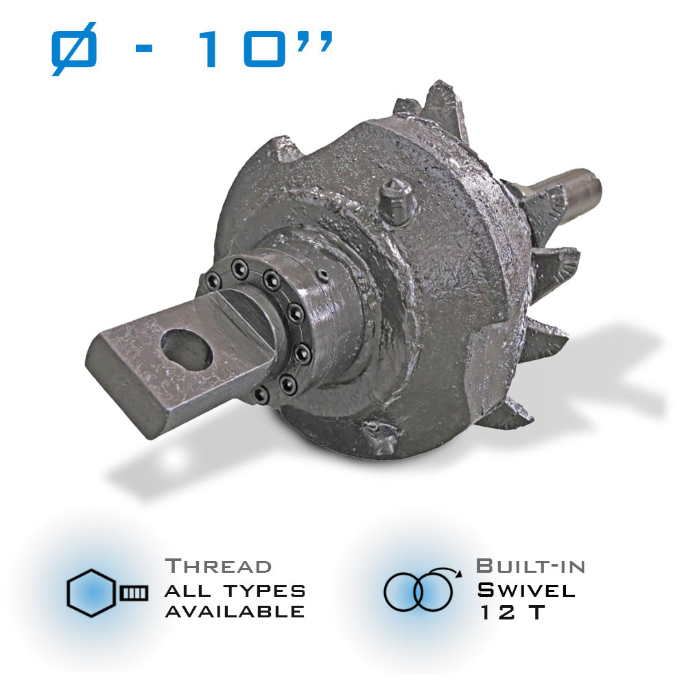 10" Fluted Reamer 12T build in swivel