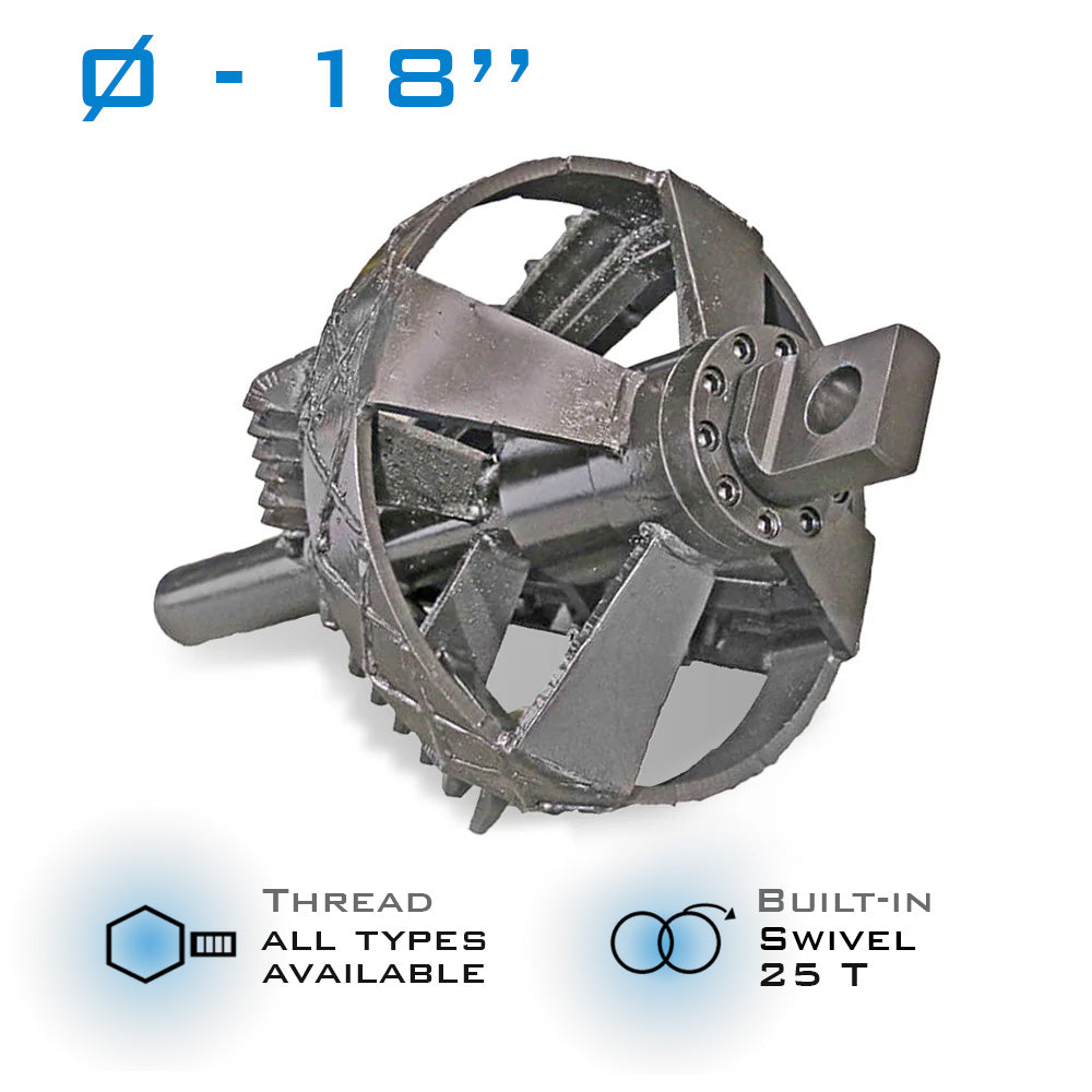 18" Fly-Cutter Reamer 25T build in swivel
