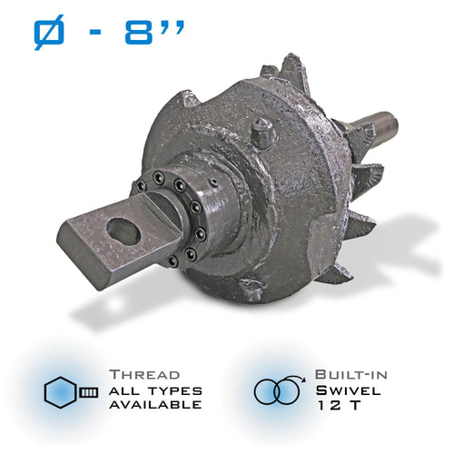 8" Fluted Reamer 12T build in swivel