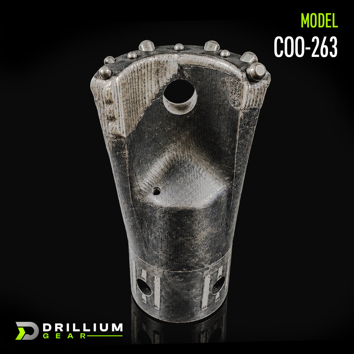 Kondex KX Cobble Bit — DW 5", 3-Port, LC, Carbides, 2.5" Spline