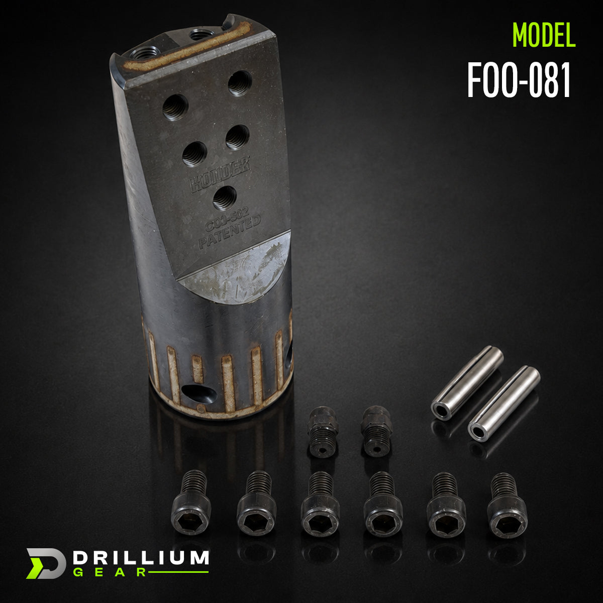 Kondex Splined Flat Bit Adapter — 3" OD 2.125" — 5H Ditch Witch