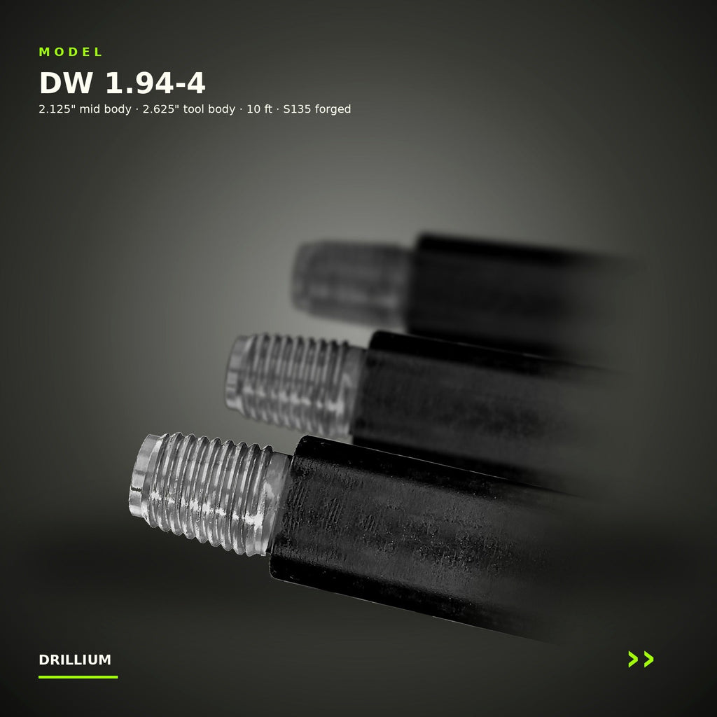 Drillium Gear 2.375" DW 1.94-4 forged drill rod